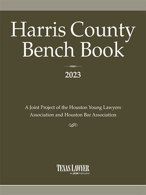 cover image of Harris County Bench Book